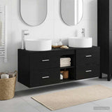 Bathroom Furniture Set 3 pcs Black 49.5 x 44.5 x 65.5 cm 3405948