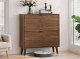 60cm Walnut Shoe Storage Cabinet,Medieval Modern Independent Shoe Cabinet, Fence Shoe Cabinet with 2 W6296P537668