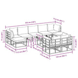 Garden Sofa Set with Cushion 10 pcs Black Aluminium 3378913