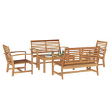 Garden Sofa Set Natural Solid teak wood 3356858