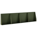 Retaining Wall 4 pcs 40 x 12 x 30 cm Steel Olive Green 3449054