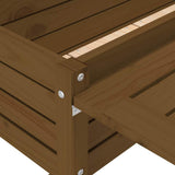 Garden Planter with Folding Tabletop Honey Brown Solid Wood Pine 825124