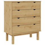 Drawer Cabinet OTTA 76.5x39.5x90cm Solid Wood Pine 348582