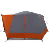 Cabin Tent 7-Person Grey and Orange 400 x 350 x 212 cm 42004028