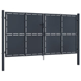 Garden Gate Steel 300x150 cm Anthracite 144526