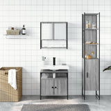 3 Piece Bathroom Furniture Set Grey Sonoma Engineered Wood 3214678