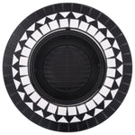 Mosaic Fire Pit Black and White 68cm Ceramic 46721