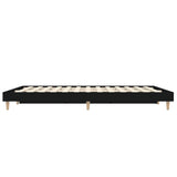 Bed Frame without Mattress Black 140x190 cm Engineered Wood 832070