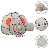 Elephant Children Play Tent with 250 Balls Grey 174x86x101 cm 3107741