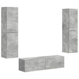TV Cabinet Set 6 pcs Concrete Grey Engineered Wood 3409126