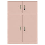 Storage Cabinet 2 pcs Pink 90 x 40 x 130 cm Steel Lockable 3438640