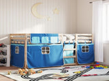 Bunk Bed without Mattress Blue 90x200 cm Solid Wood Pine 3283929