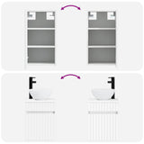 Bathroom Furniture Set 3 pcs White 33 x 34.5 x 160 cm 3406083