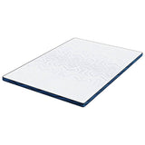 Mattress Topper White 160 x 200 x 6 cm Jaquard Fabric 4106261