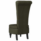 Slipper Chair Army Green 56.5 x 70 x 110 cm Faux Suede Leather 42020689