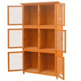 Animal Rabbit Cage 6 Rooms Wood 170347