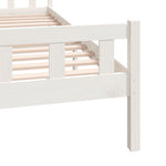 Bed Frame without Mattress White Solid Wood 160x200 cm 810690