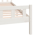 Bed Frame without Mattress White Solid Wood 160x200 cm 810690