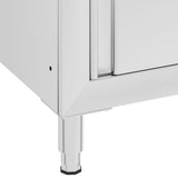 Commercial Kitchen Cabinet with Drainboard Stainless Steel 147228