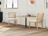 Dining Chairs 2 pcs Natural 50 x 52.5 x 91 cm Solid Rubber Wood 42020449