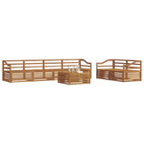 Outdoor Sofa Set 7 pcs Natural Solid Acacia Wood 3373074