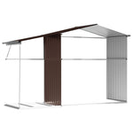Garden Shed Brown 277x192.5x179 cm Galvanised Steel 3188295