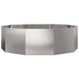 Planter Silver 120 x 120 x 35 cm Stainless Steel 883728