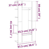 Hallway Cabinets 2 pcs Brown Oak Engineered Wood 3114181