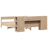 Bookcase Bed without Mattress 180x200 cm Super King Solid Wood Pine 3322939