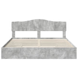 Storage Bed Concrete Grey 200 x 200 cm Engineered Wood 3413064