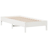 Bookcase Bed without Mattress White 90x190 cm Solid Wood Pine 3324443