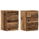 ZNTS Bedside Cabinets 2 pcs Old Wood 38x35x55 cm Engineered Wood 861125