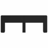 Headboard Cabinet with Storage Black Engineered Wood 8001229