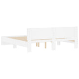 Bed Frame White Engineered wood, Plywood Super King Modern 3207462