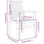 Stackable Garden Chairs 8 pcs 56.5x57.5x91 cm Solid Wood Teak 3157903