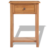 Console Table 50x32x75 cm Solid Oak Wood 243932