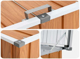 Outdoor Storage Box Galvanised Steel 171 x 99 x 93 cm Wood-like 42039107