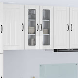 Wall Glass Cabinet LUCCA High Gloss White 60 x 31 x 80 cm 885089