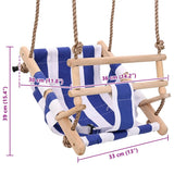 Baby Swing with Safety Belt Cotton Wood Blue 91801
