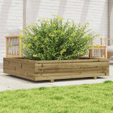 Garden Planter 110x110x26.5 cm Impregnated Wood Pine 847327