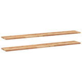 Floating Shelves 2 pcs 160x20x2 cm Oil Finished Solid Wood Acacia 3279520