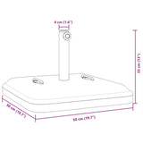 Parasol Base with Handles for 38 / 48 mm Poles 27 kg Square 4007987