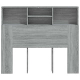 Headboard Cabinet Grey Sonoma Engineered Wood Headboard Cabinet 817247