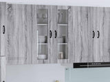 Wall Glass Cabinet LUCCA Grey Sonoma 60 x 31 x 100 cm 885181