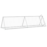 Rabbit Hutch Silver 400x105x91 cm Galvanised Steel 3281531