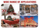 Pre-lit Outdoor Giant Bowknot Christmas Decoration, Lighted Metal Frame with 124 Warm White LED 65416692