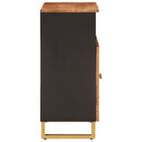 Side Cabinet Brown and Black 60x33.5x75 cm Solid Wood Mango 356808