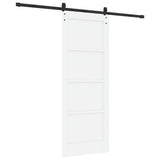 Sliding Door White 78 x 202 cm Solid Pine Wood 3333303