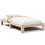 Bed Frame without Mattress 100x200 cm Solid Wood Pine 855322