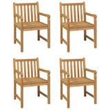 Garden Dining Set Teak Brown Solid Teak Wood 5 Piece Set Durable 3059943